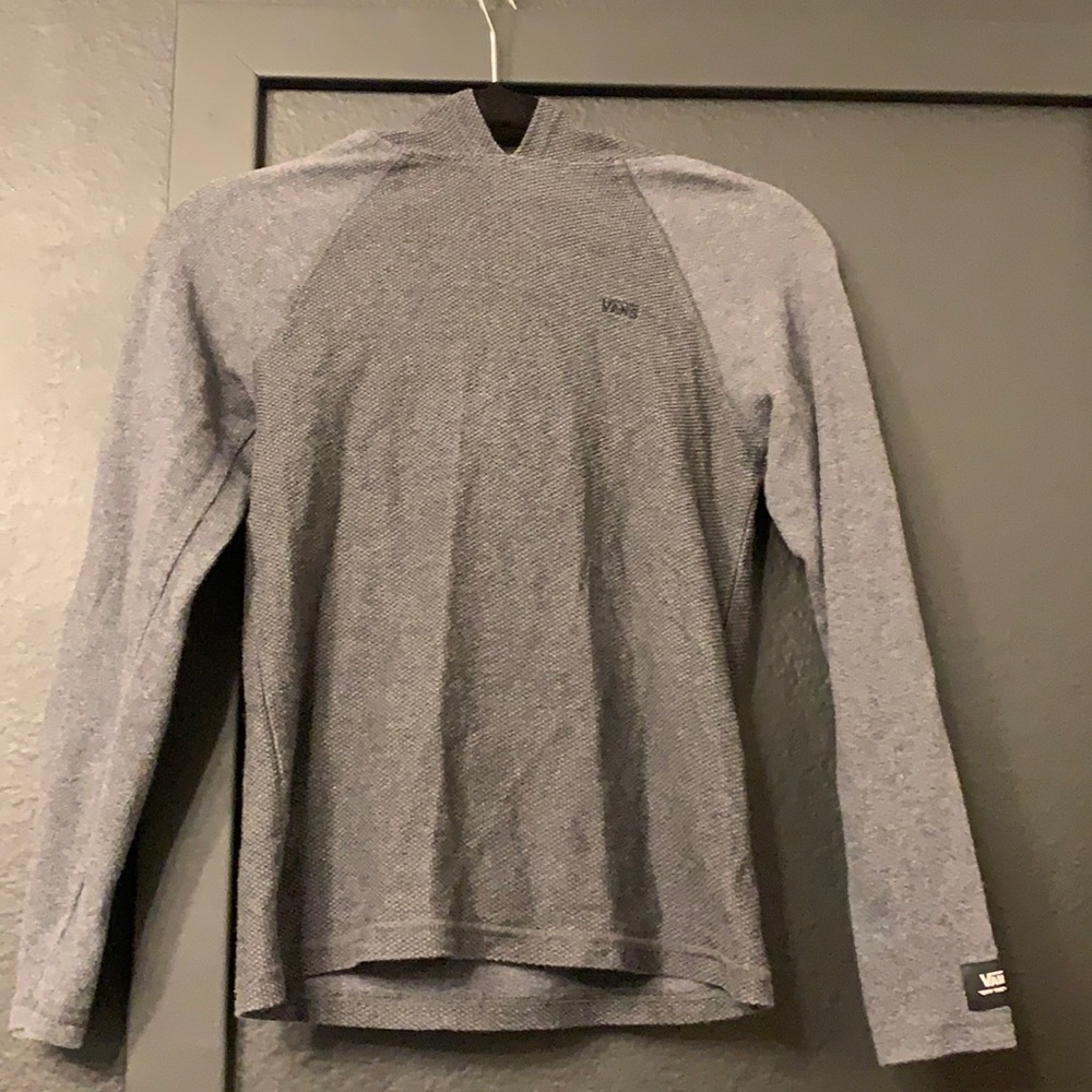 Kids Grey Vans Long Sleeve with Hoodie